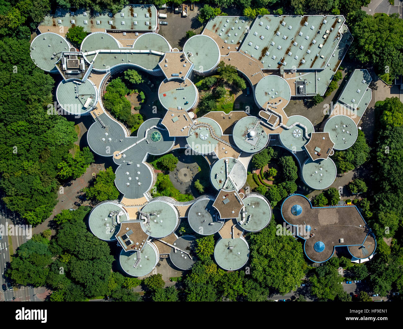 Aerial view, top view, University of Essen-Duisburg, Duisburg, Ruhr district, North Rhine-Westphalia, Germany Stock Photo