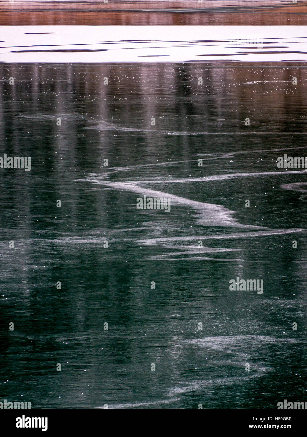 Surface of frozen lake portrait orientation Stock Photo - Alamy