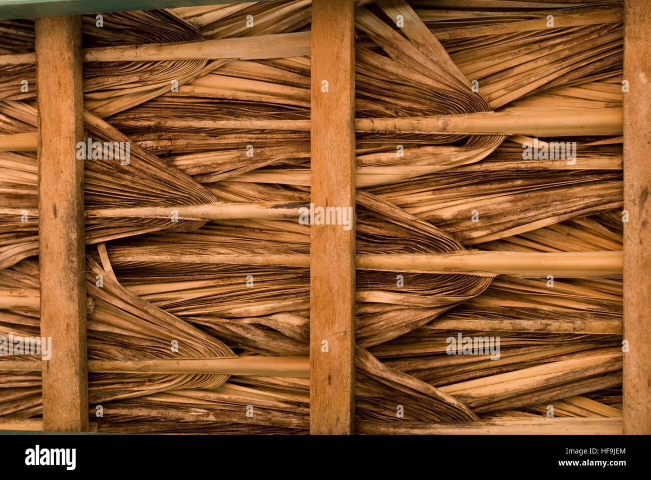 Dried palm tree leaves roof hi-res stock photography and images - Alamy