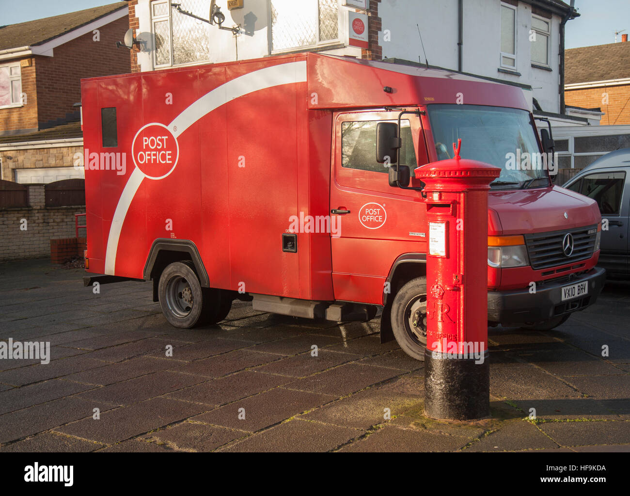 Post Office vans, Security Cash in Transit vehicle, and Post Box,  Southport, Merseyside, UK Stock Photo - Alamy
