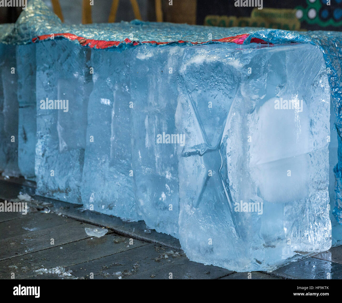 Ice block. Tsukiji Market, Tokyo, Japan Stock Photo Alamy