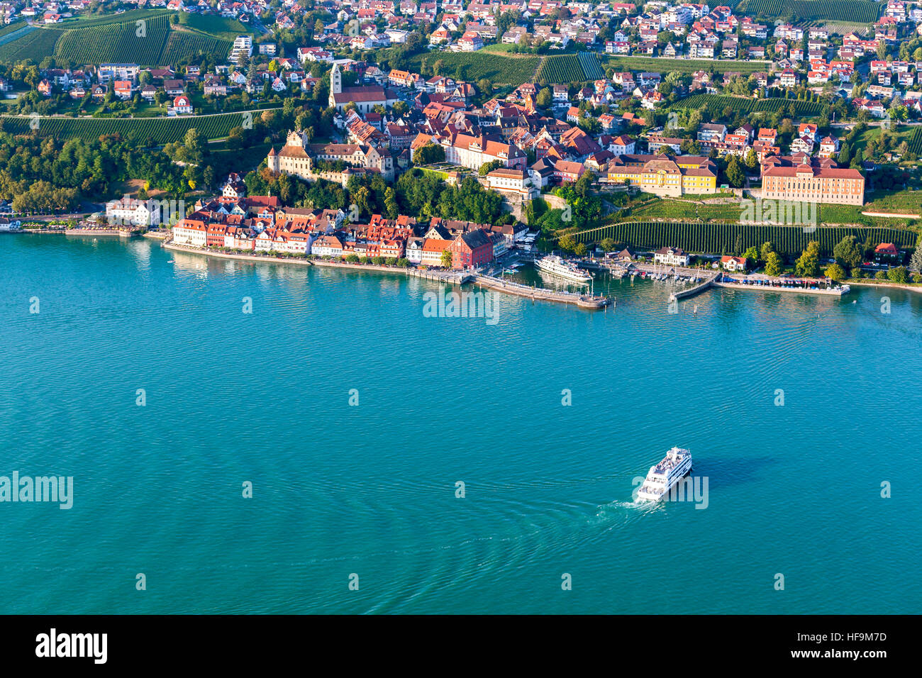 Aerial View, Meersburg, Lake Constance, Baden-Württemberg, Germany Stock Photo
