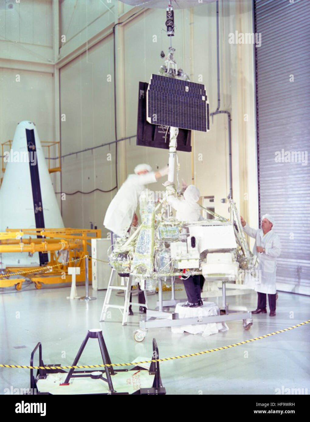 A photograph from the Atlas Collection showing a rocket in vertical ...