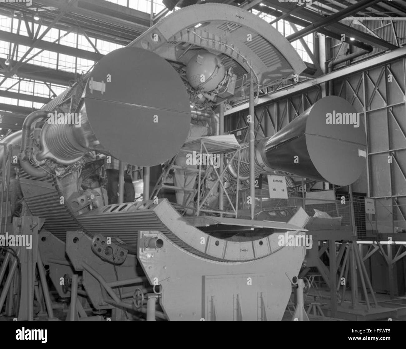 A photograph from the Atlas Collection showing a rocket's final ...
