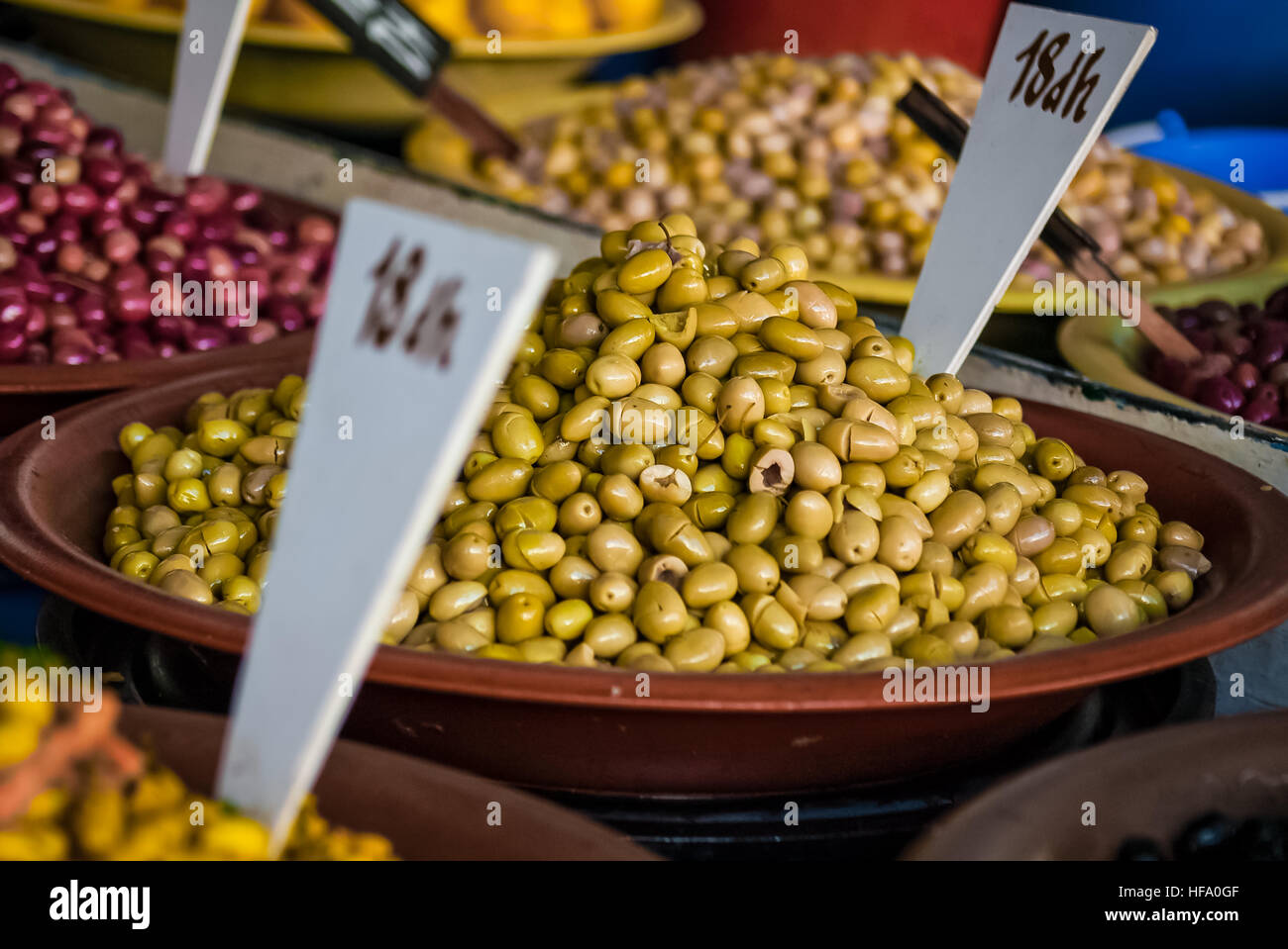 Plates of Olives Stock Photo Alamy