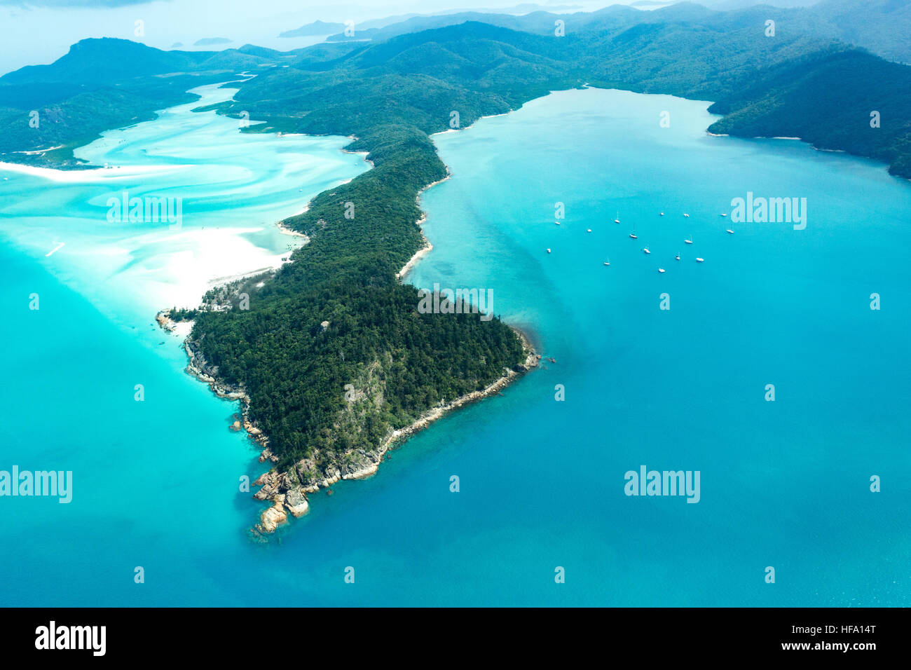 Whitsunday Islands, Whitehaven beach, Queensland, Australia - Stock Image