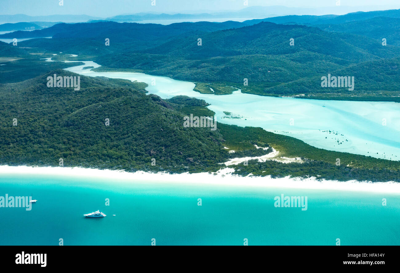 Whitsunday Islands, Whitehaven beach, Queensland, Australia - Stock Image