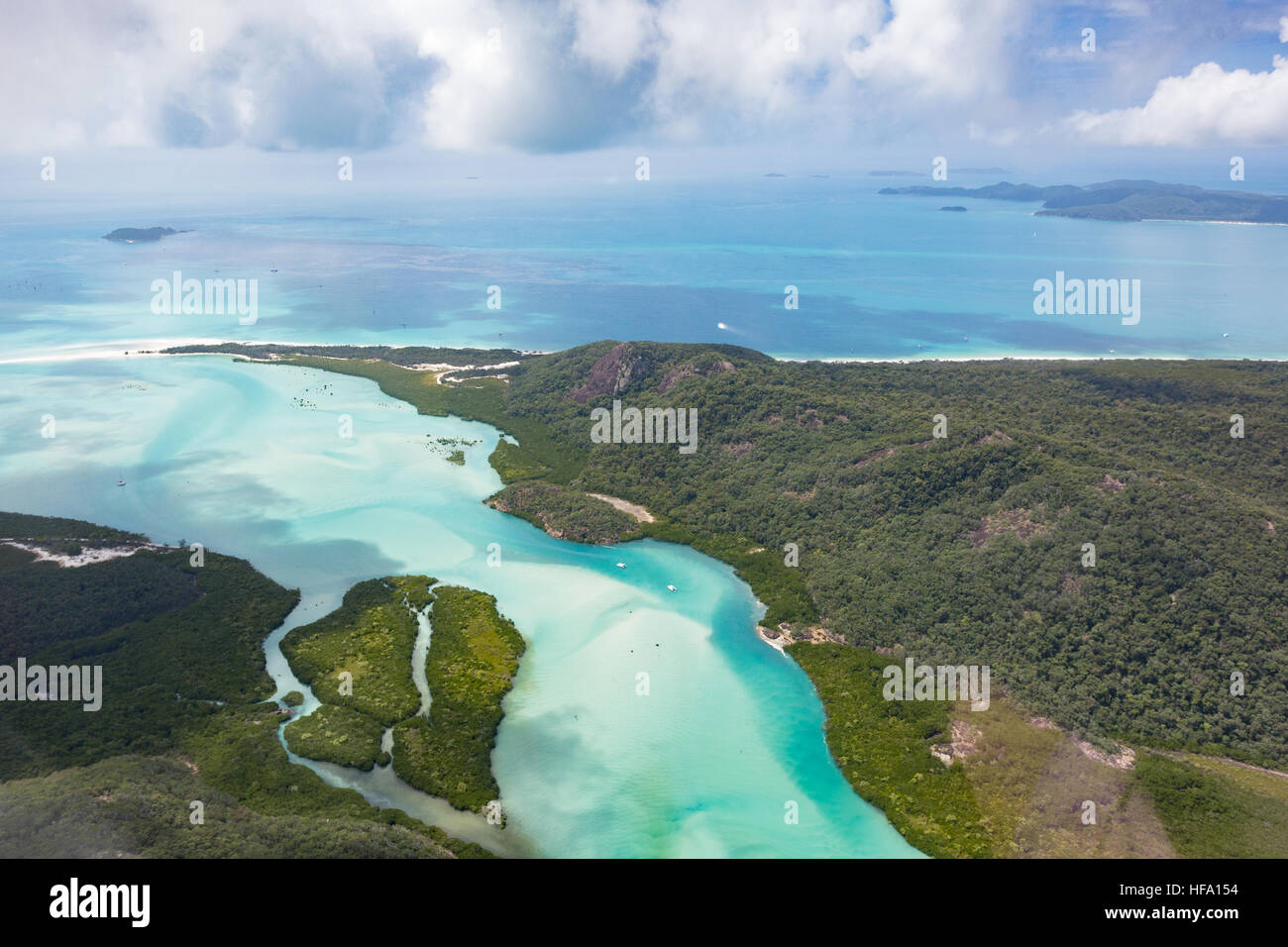 Whitsunday Islands, Whitehaven beach, Queensland, Australia - Stock Image