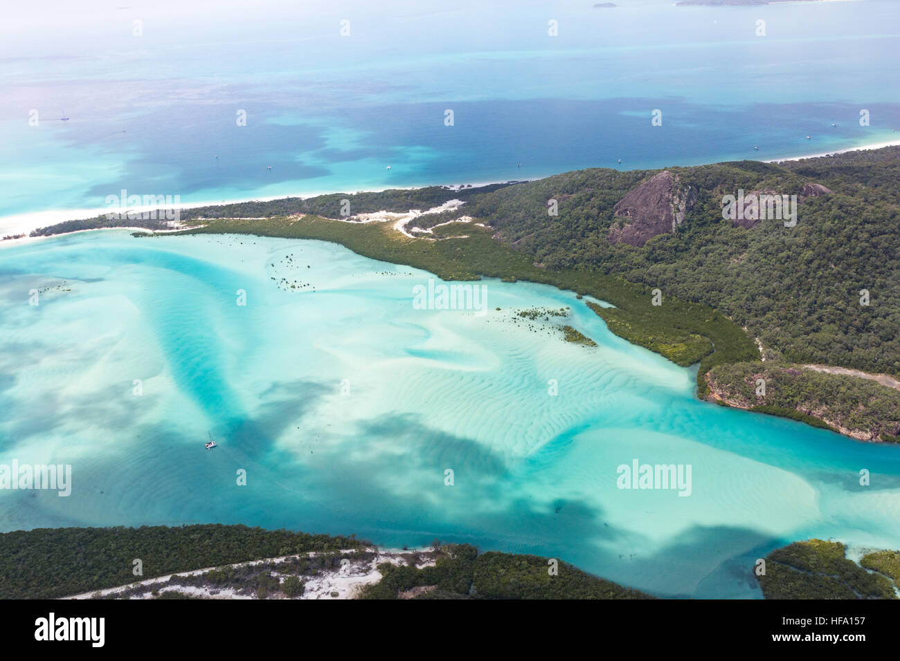 Whitsunday Islands, Whitehaven beach, Queensland, Australia - Stock Image