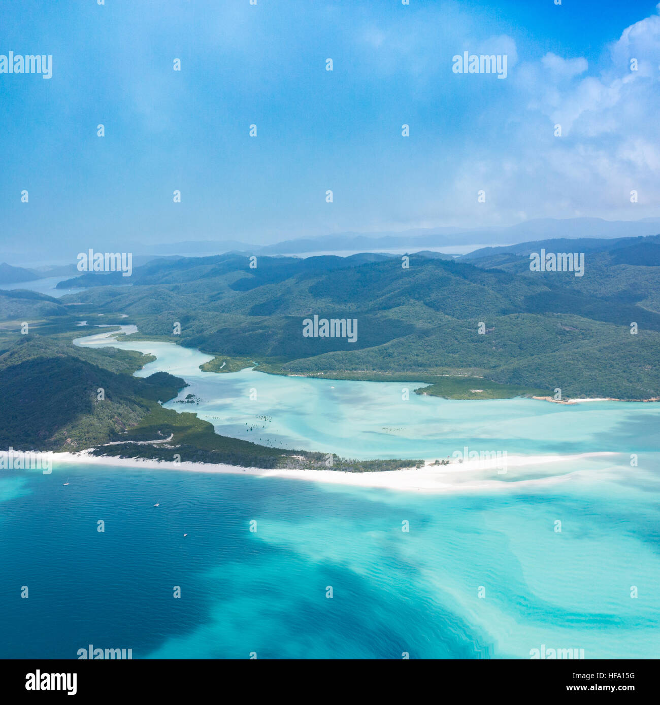 Whitsunday Islands, Whitehaven beach, Queensland, Australia - Stock Image
