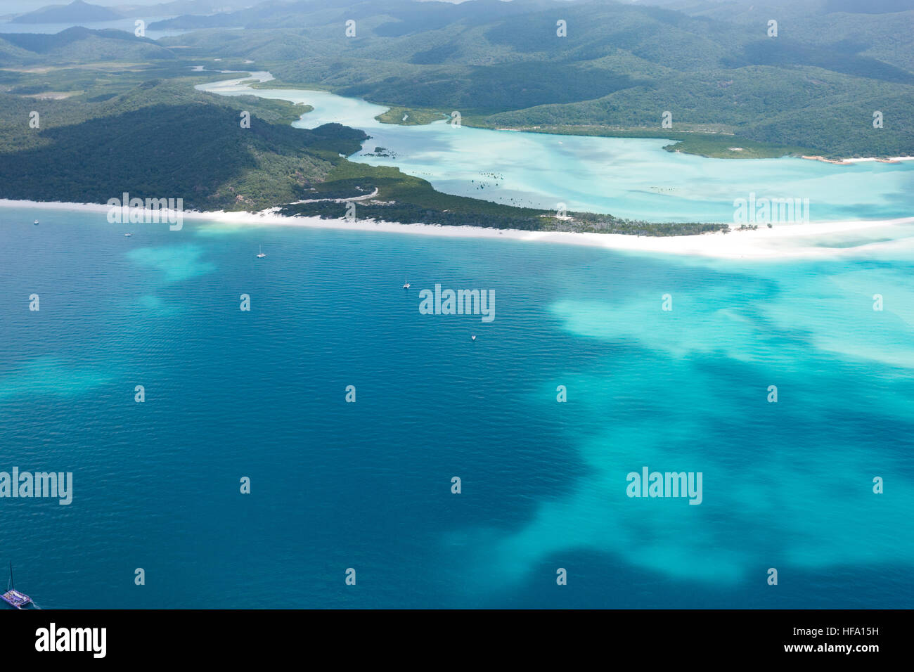 Whitsunday Islands, Whitehaven beach, Queensland, Australia - Stock Image