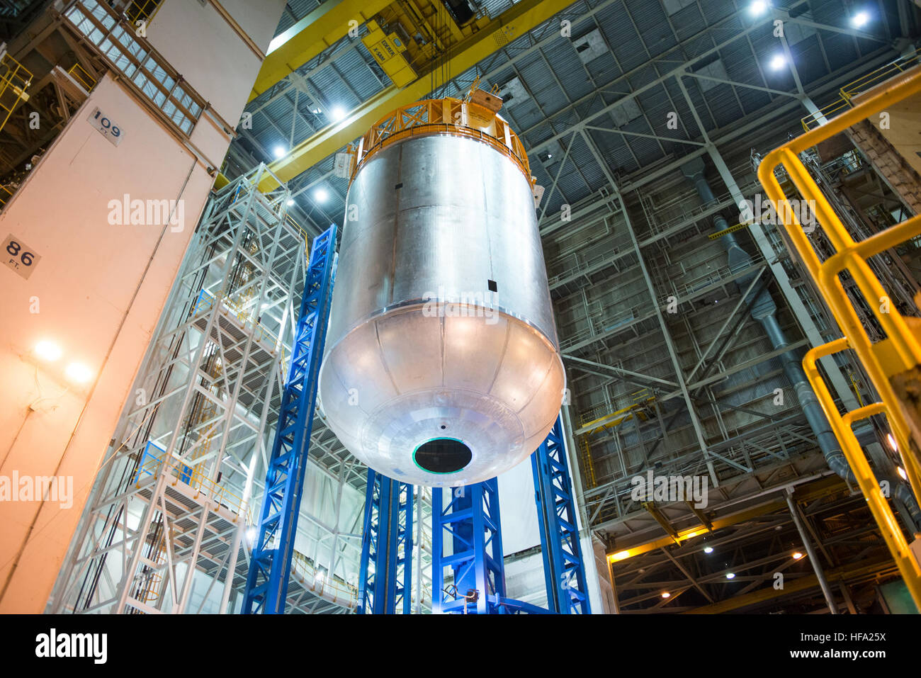 Liquid oxygen tank confidence weld complete on VAC Liquid oxygen tank
