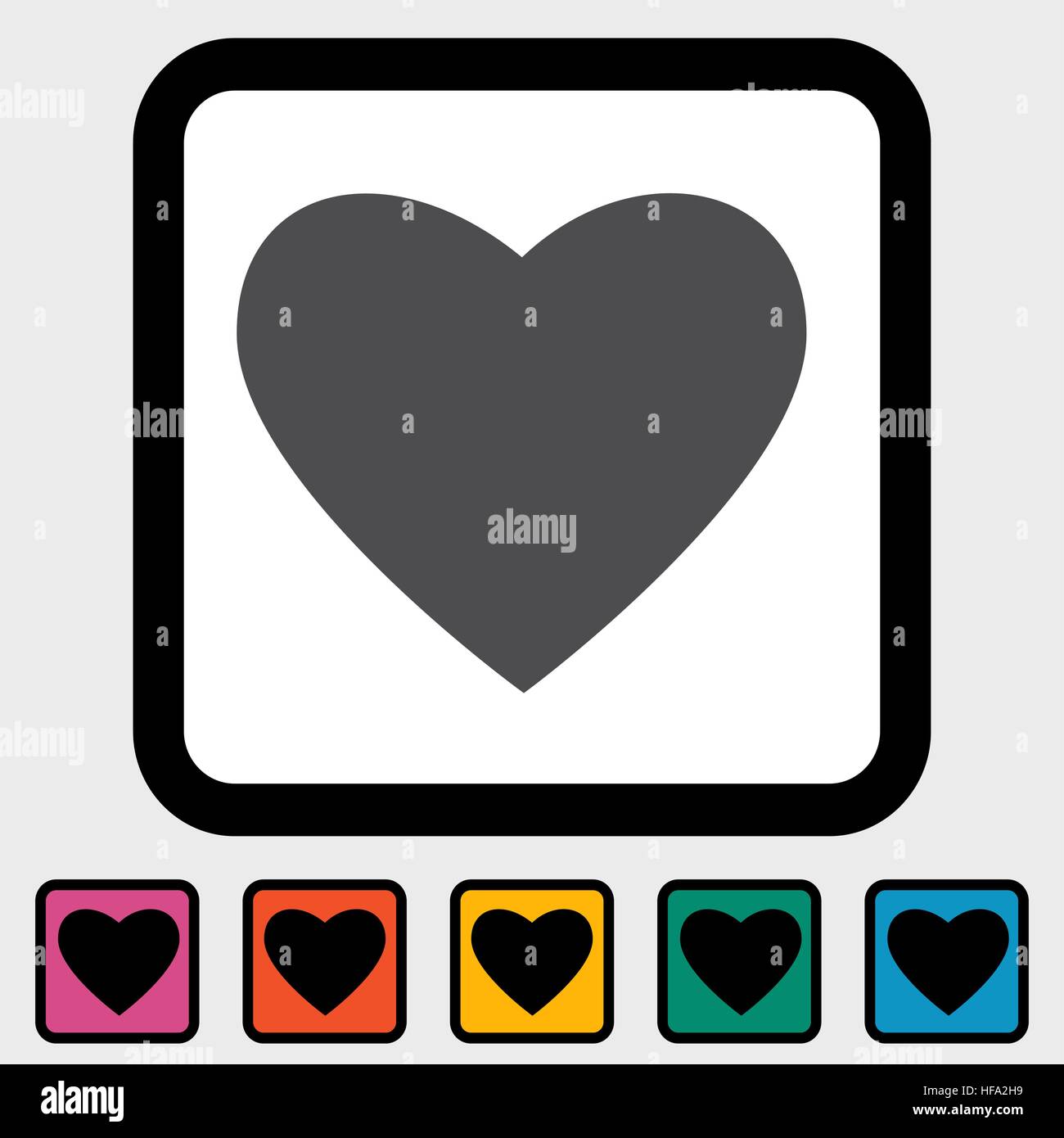 Heart icon, black silhouette. Vector illustration EPS 8 Stock Vector ...