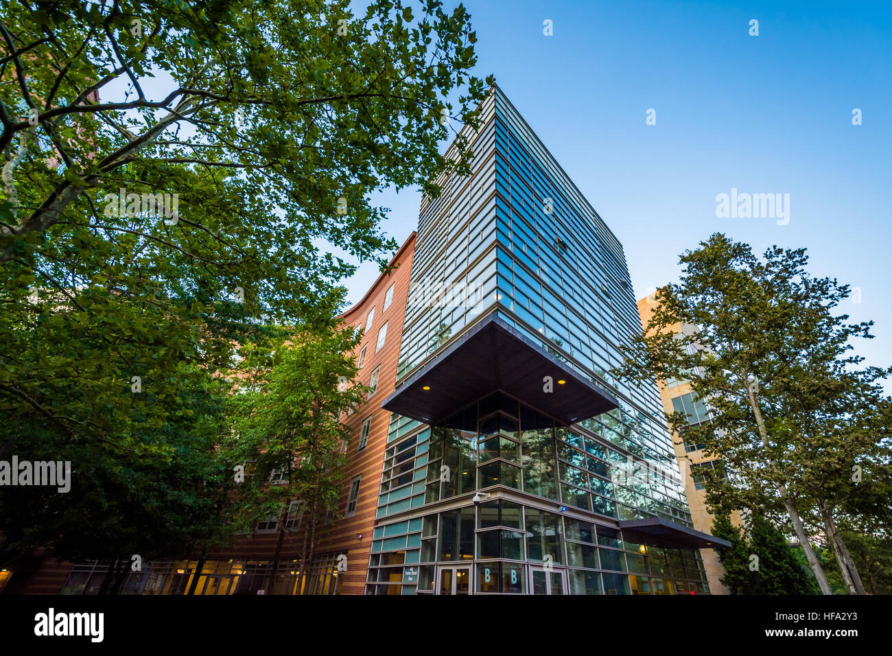 Modern building at Northeastern University, in Boston, Massachusetts