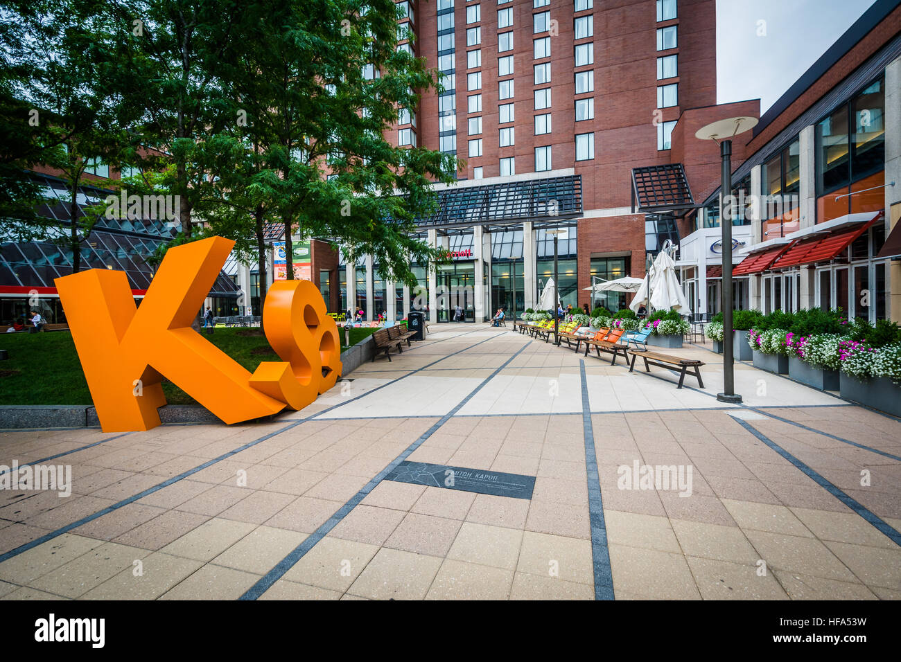 Buildings at Kendall Square, in Cambridge, Massachusetts Stock Photo