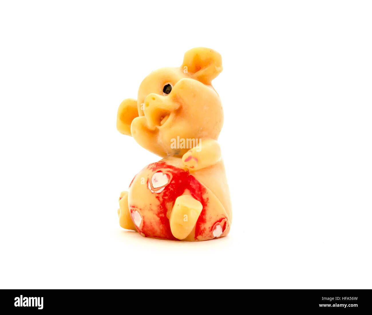 The Miniature isolated toy pig. Stock Photo