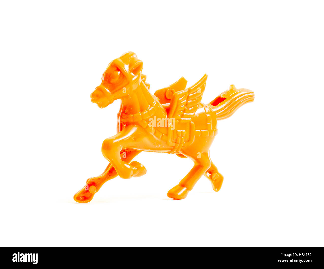 GOMEL, BELARUS - September 13, 2016: Kinder surpise Miniature toy horse, by Ferero. Ferrero SpA  is an Italian manufacturer of branded chocolate. Stock Photo