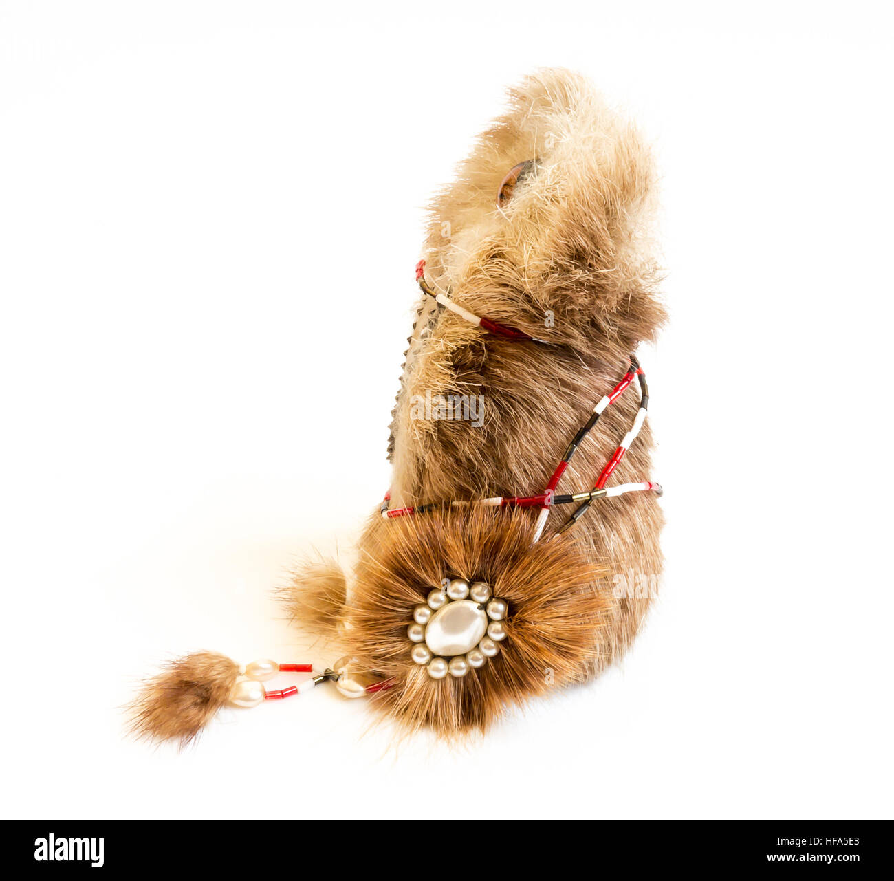The Miniature fur isolated toy. Stock Photo