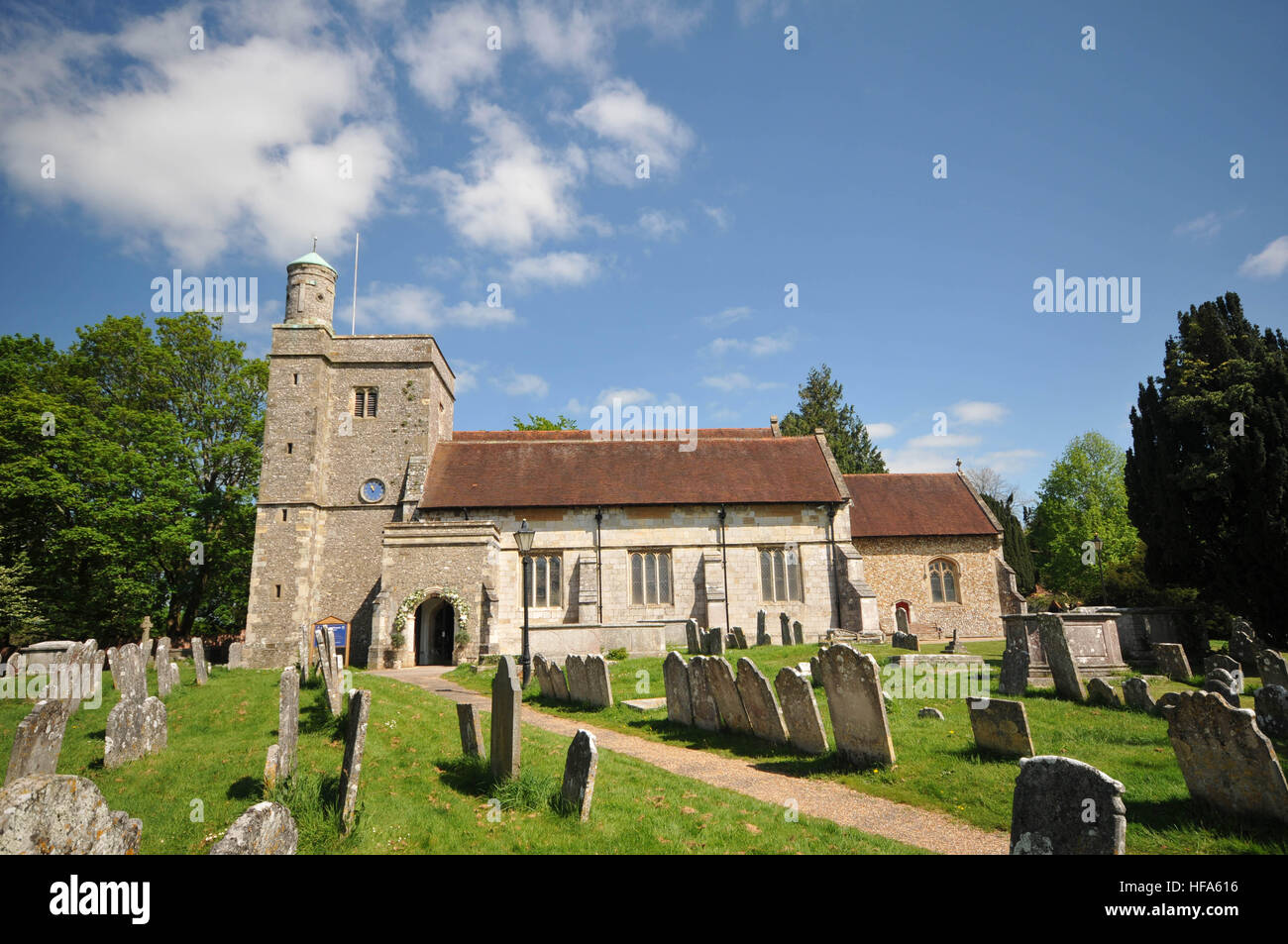 Around Bishop's Waltham a village in Hampshire in the UK , England Home of the ruins of the Bishops Palace Stock Photo