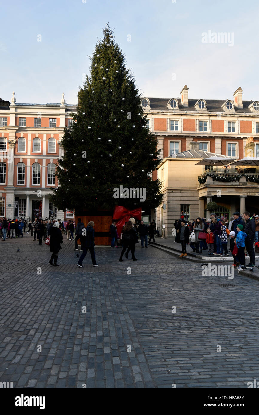 Giant Christmas tree in Covent Garden Stock Photo Alamy