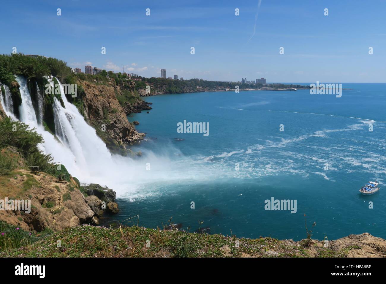 Duden Park With Its Beautiful Waterfall In The City Of Antalya Turkey Stock Photo Alamy