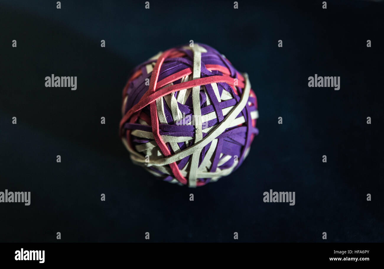 Rubber band ball Stock Photo