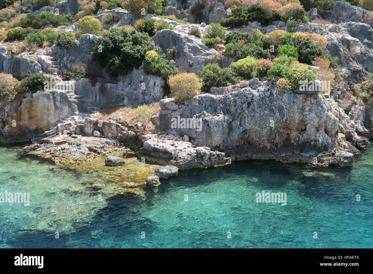 Kekova Island and the Ruins of the Sunken City Simena in the Antalya ...