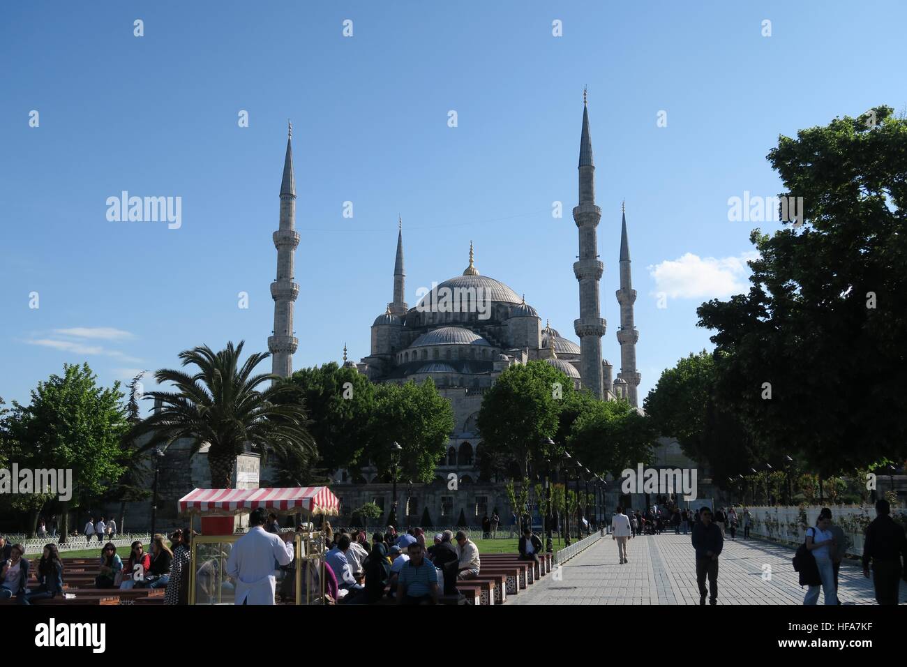 Walking Way near Blue Mosque SultanAhmetCamii, in Istanbul, Turkey Stock Photo Alamy