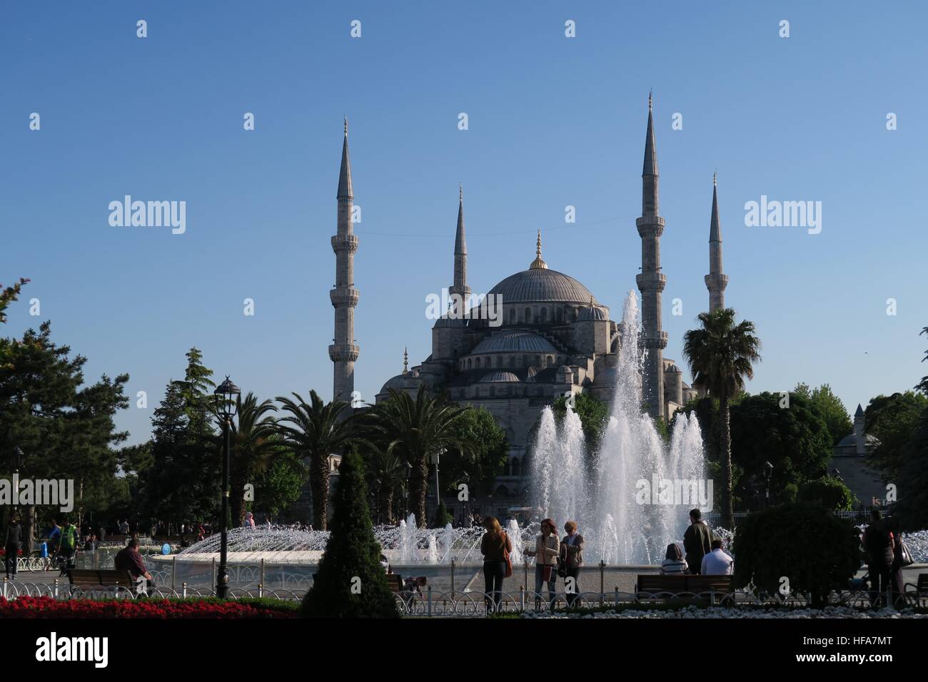 Famous Fountain near the Blue Mosque - Sultan-Ahmet-Camii in Istanbul ...