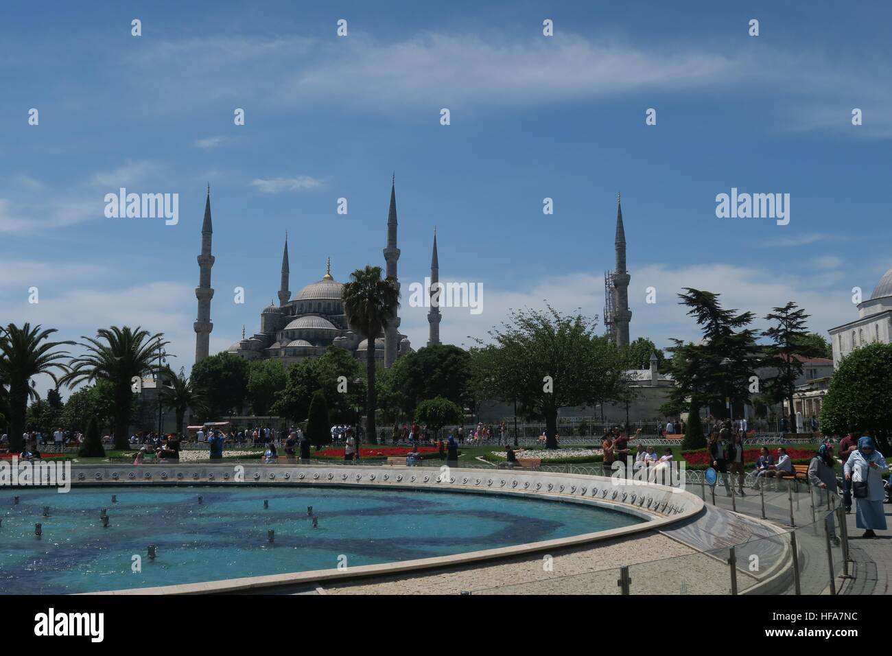 Fountain near the Blue Mosque - Sultan-Ahmet-Camii in Istanbul, Turkey ...