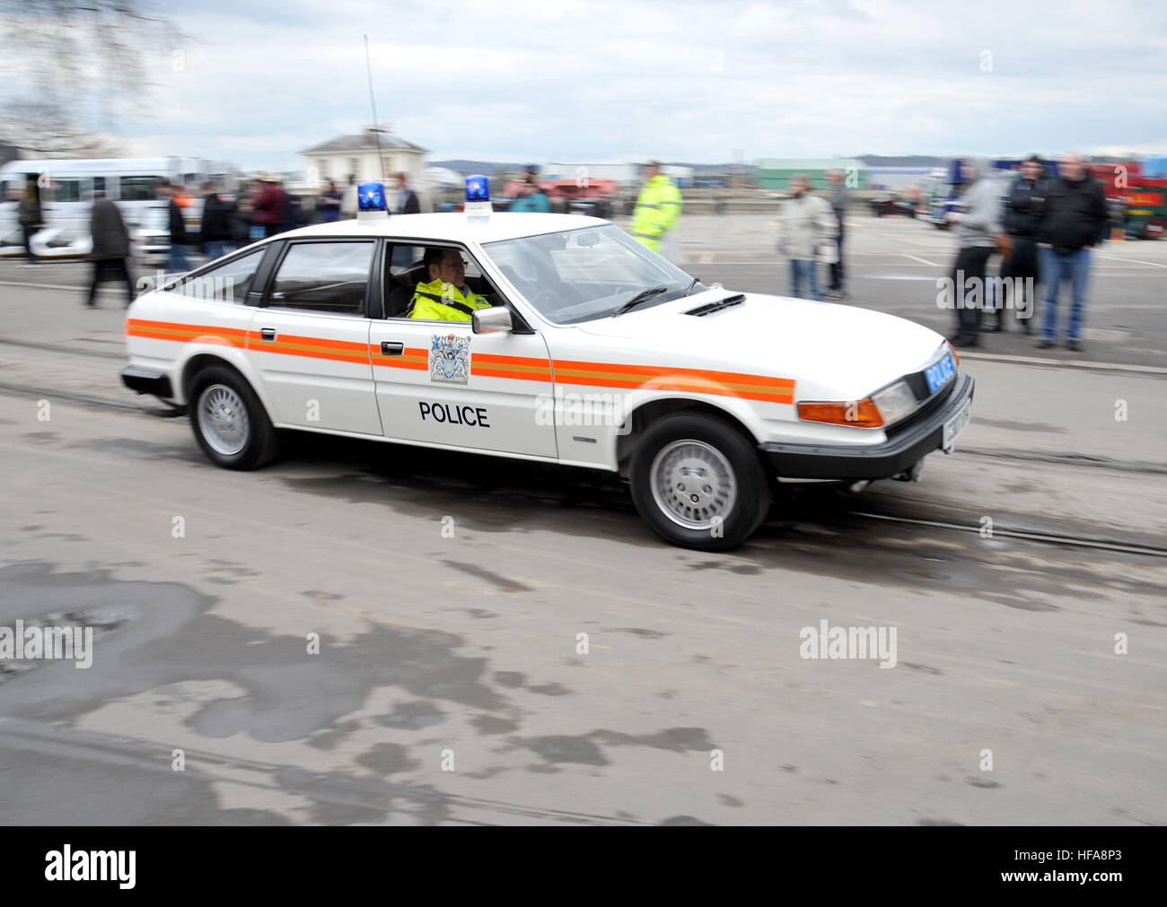 Rover SD1 Classic British Police car Stock Photo - Alamy