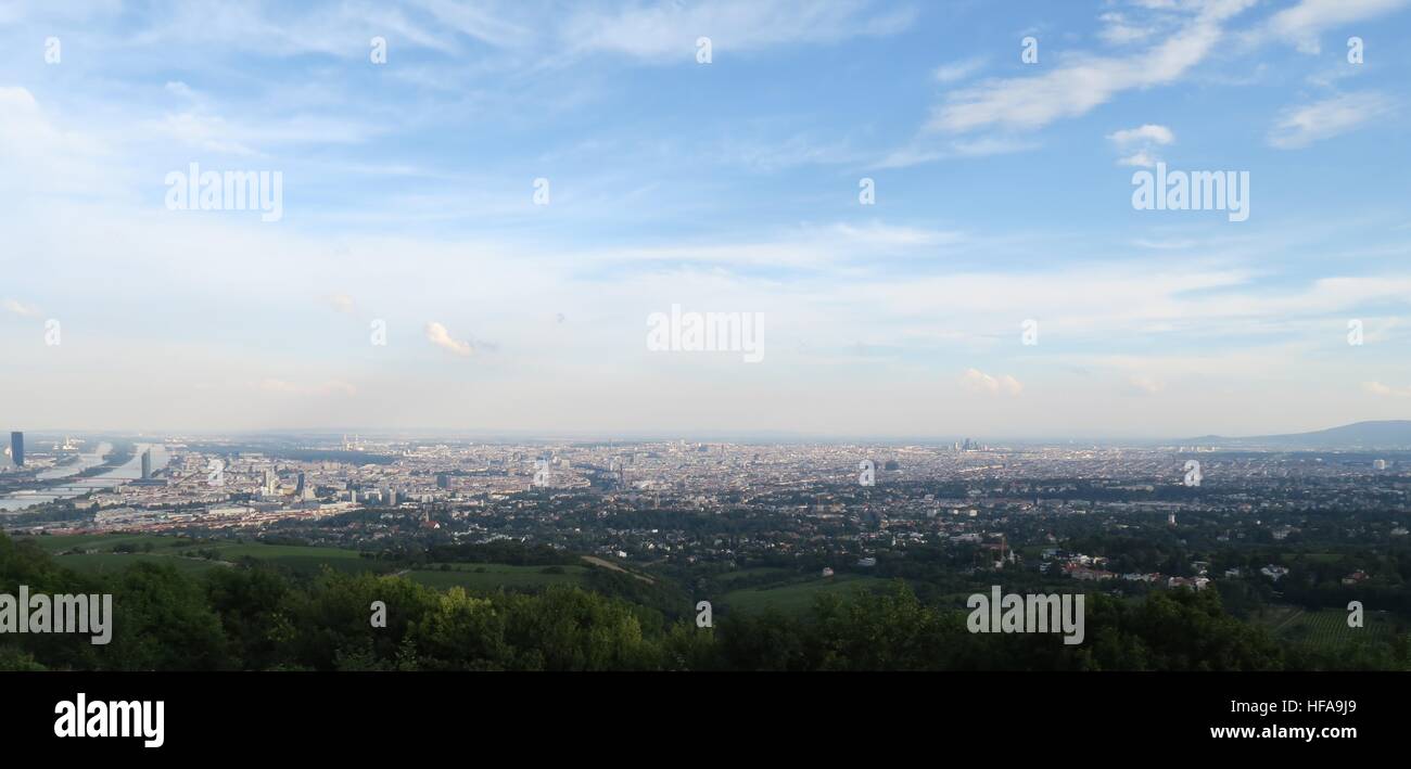 Great View from Kahlenberg at Austrians Capital Vienna Stock Photo