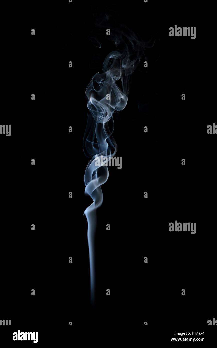 smoke cloud isolated on black background Stock Photo - Alamy