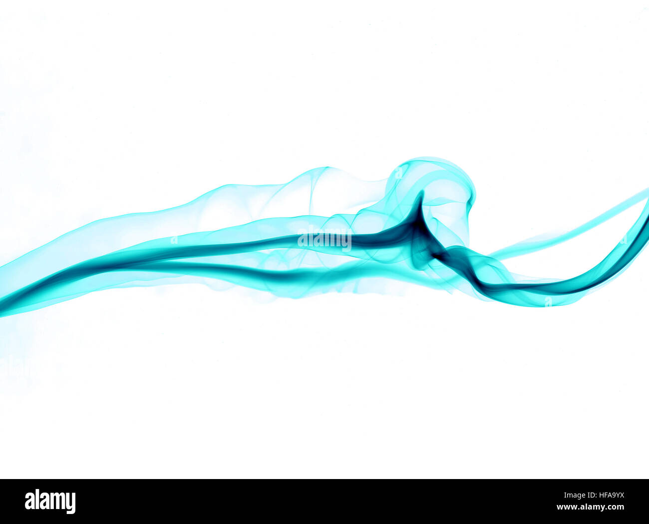 Blue smoke wave isolated on white Stock Photo - Alamy