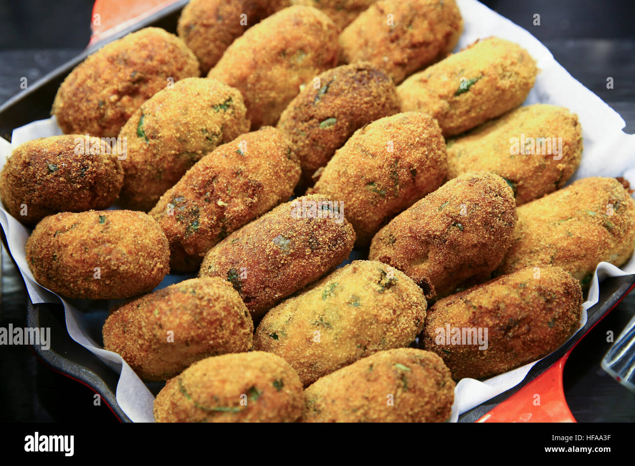 deep fried Chicken balls Stock Photo