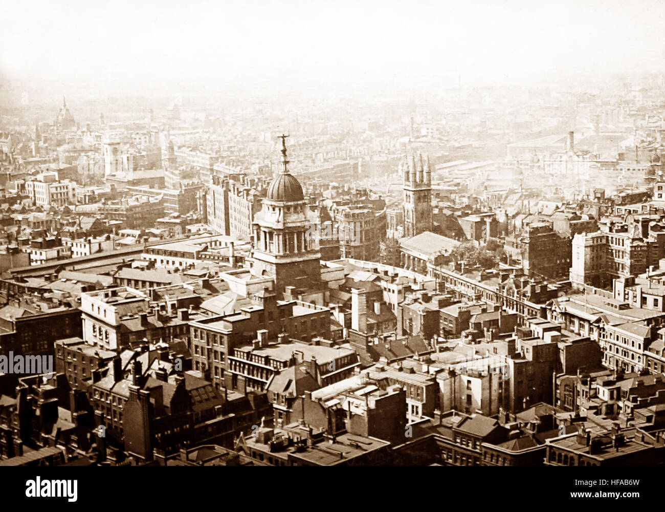 View of London from St. Paul's Cathedral in 1921 Stock Photo