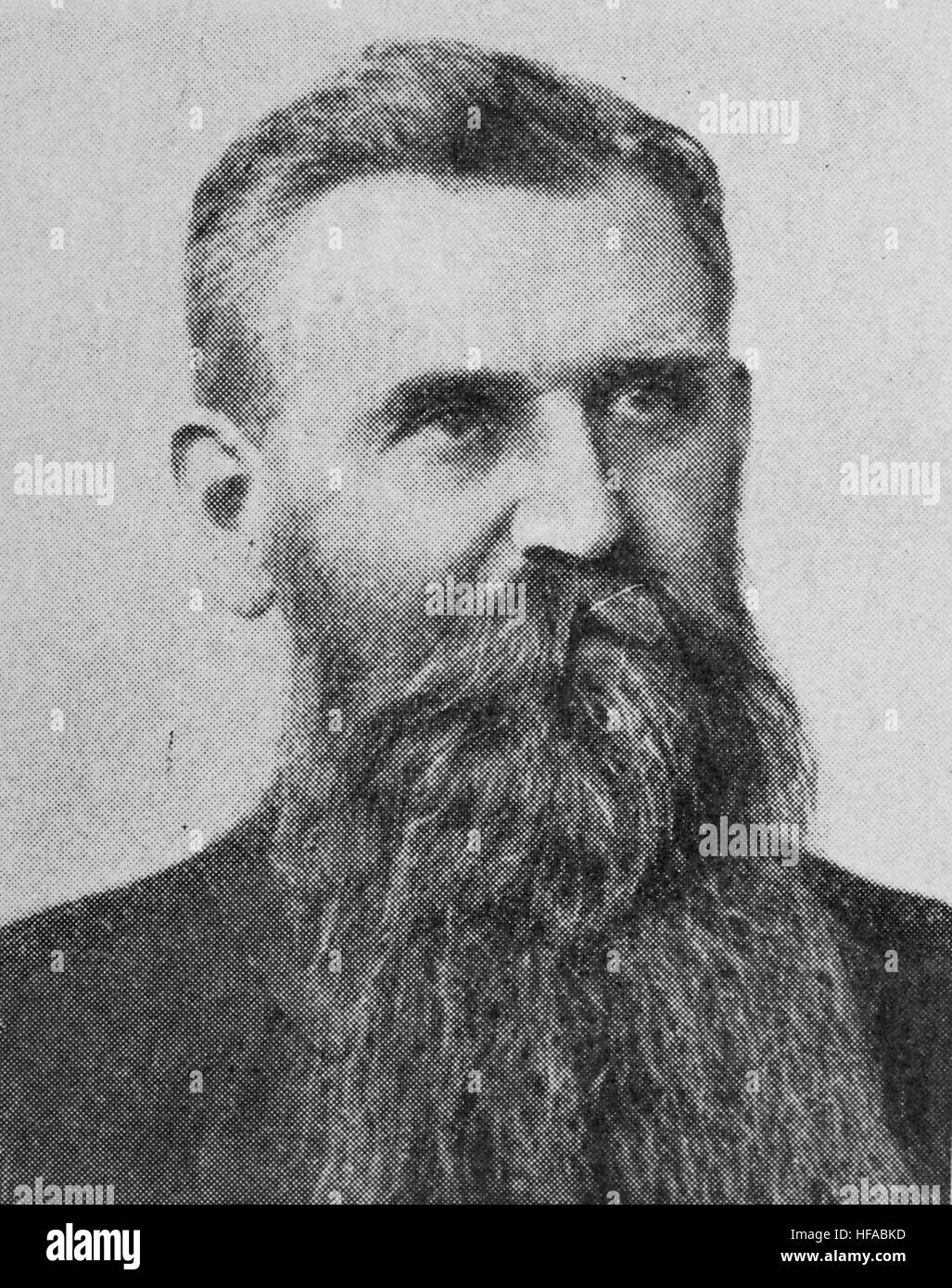 August Ernst Hermann Zimmermann, in 1845-1935, German structural engineer, reproduction photo from the year 1895, digital improved Stock Photo