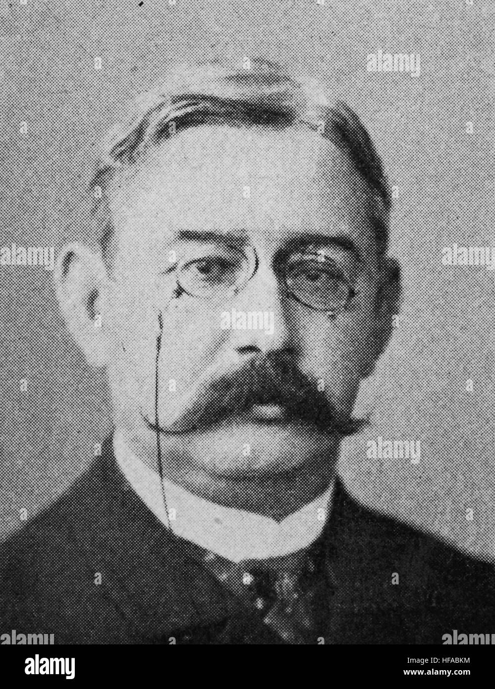 Franz Ulrich, born 1844, director of the railway in Germany and politican, reproduction photo from the year 1895, digital improved Stock Photo