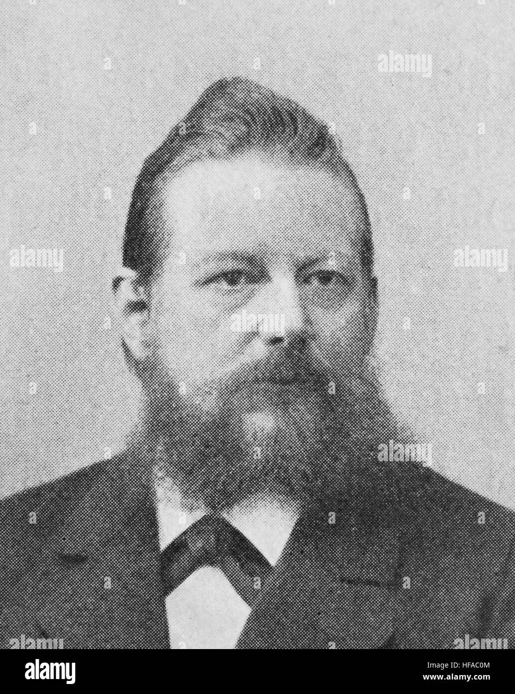 Wilhelm Windelband, 1848-1915, was a German philosopher of the Baden School., reproduction photo from the year 1895, digital improved Stock Photo