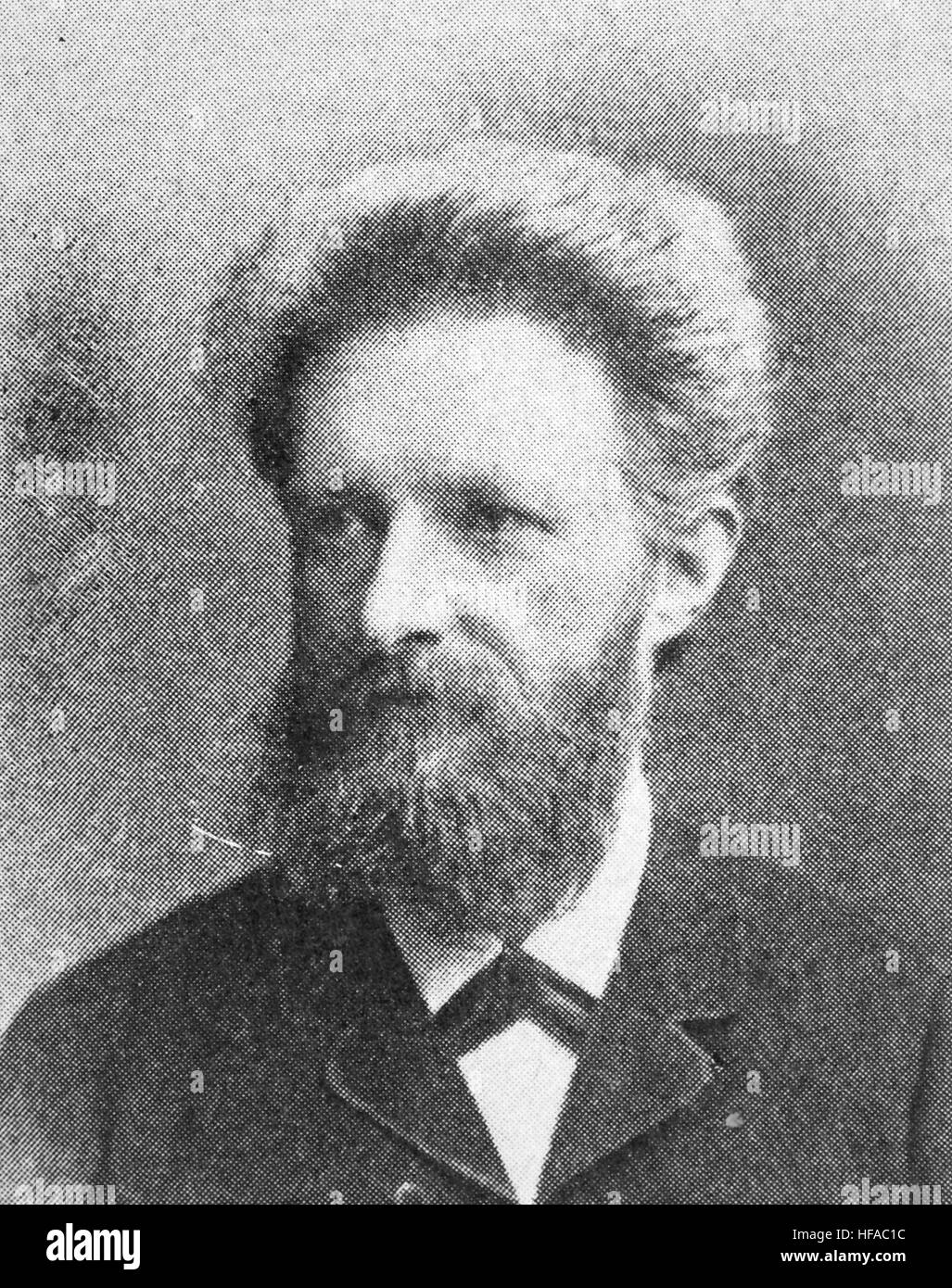 Rudolf Christoph Eucken, 1846-1926, a German philosopher, reproduction photo from the year 1895, digital improved Stock Photo