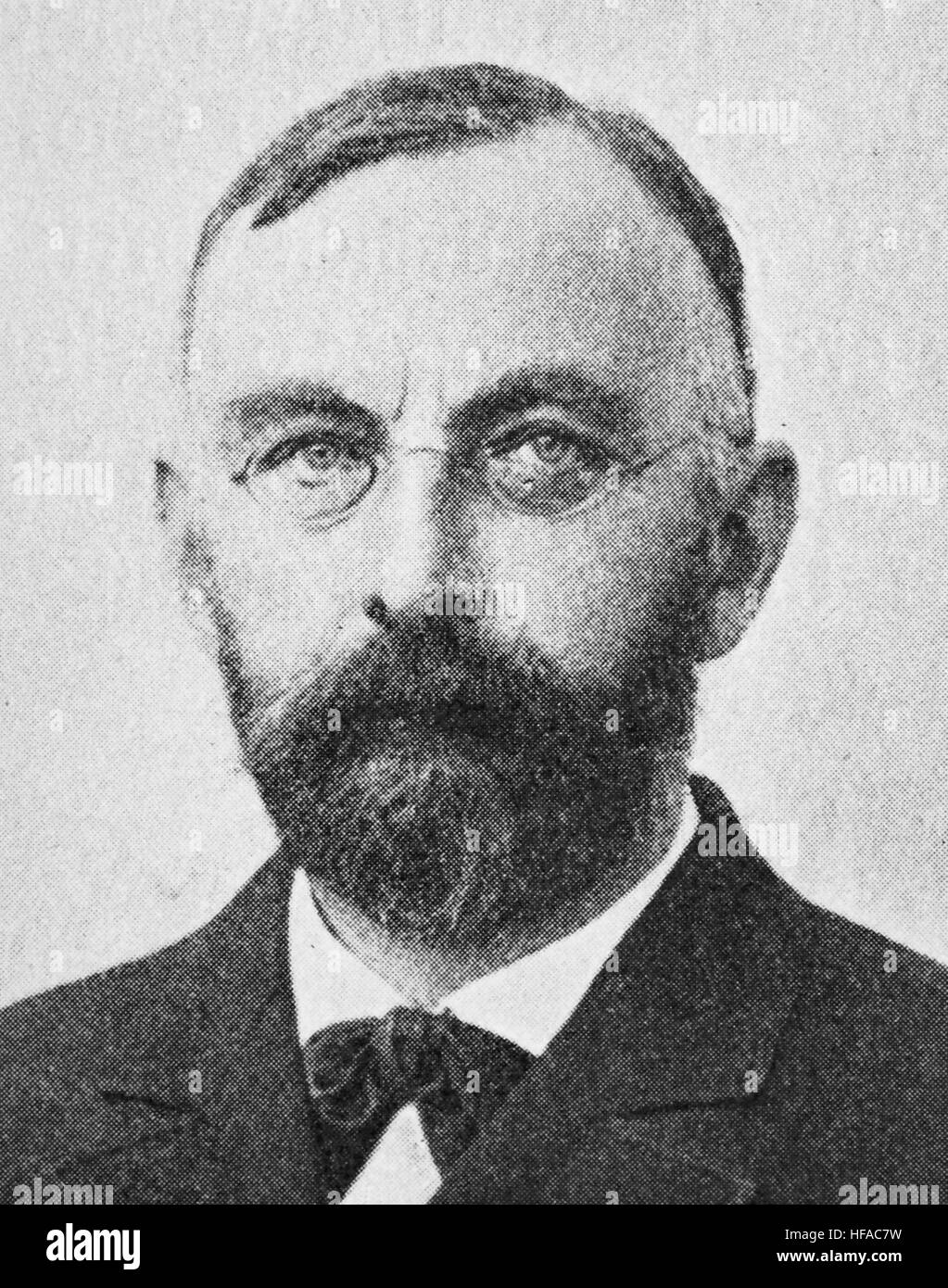 Karl Wilhelm Buecher, 1847-1930, was an economist, one of the founders of non-market economics, reproduction photo from the year 1895, digital improved Stock Photo