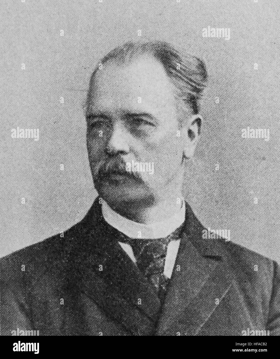 Friedrich Trendelenburg, 1844-1924, was a German surgeon, reproduction photo from the year 1895, digital improved Stock Photo