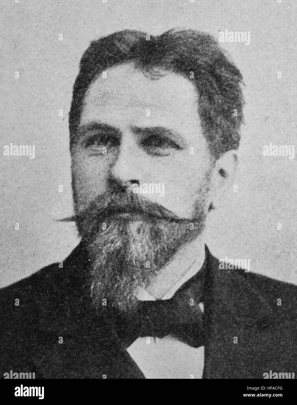Max Rubner, 1854-1932,a German physiologist and hygienist., reproduction photo from the year 1895, digital improved Stock Photo