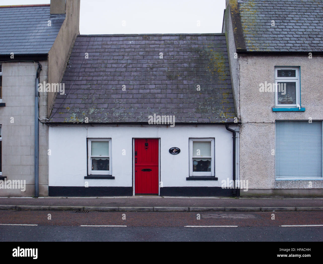 Small cottage in Ballywalter, County Down,Northern Ireland Stock Photo