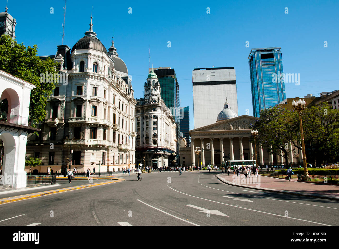 Rivadavia Bolivar Avenue - Buenos Aires - Argentina Stock Photo