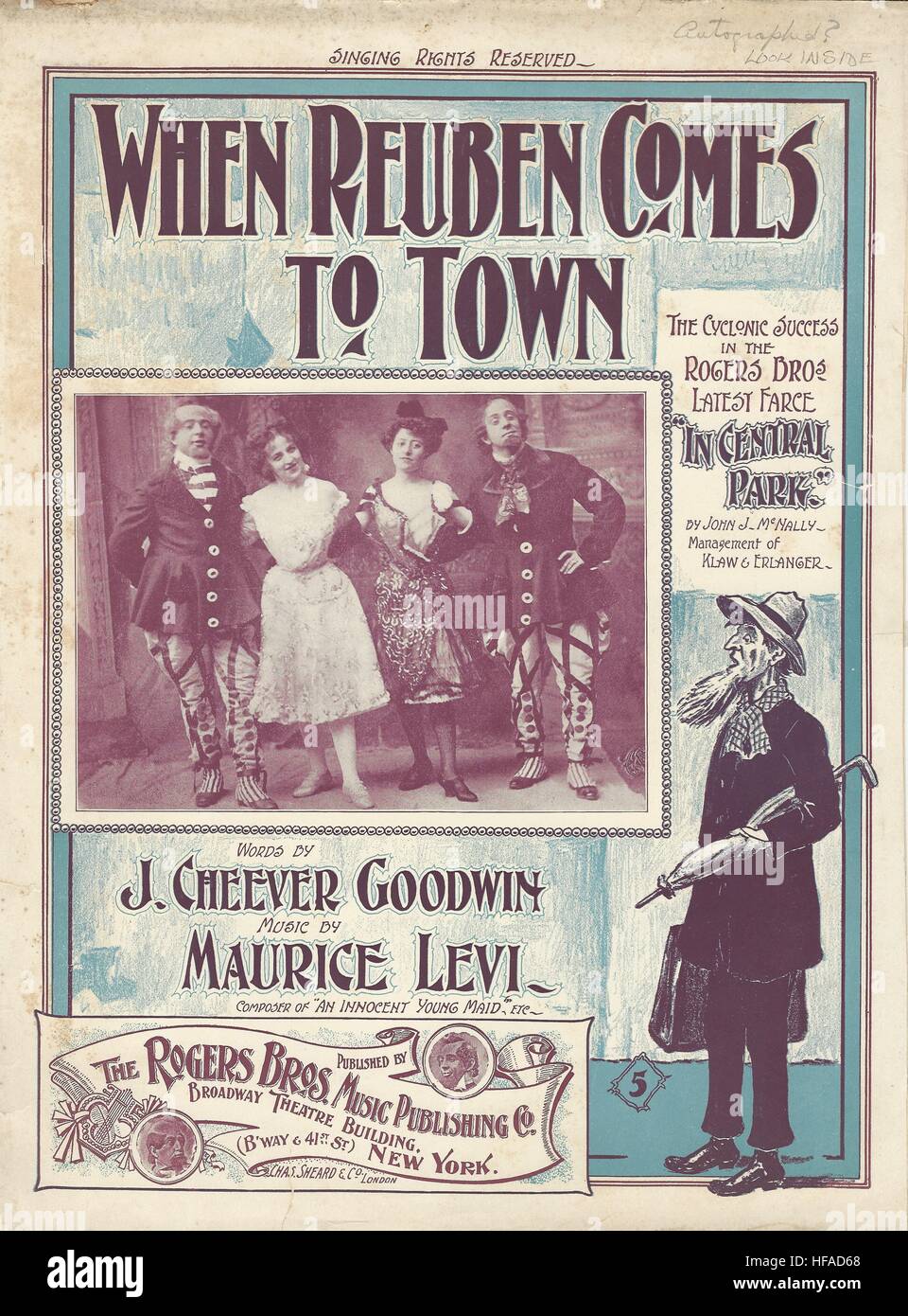 "When Reuben Comes to Town" from "Rogers Bros. in Central Park" 1900