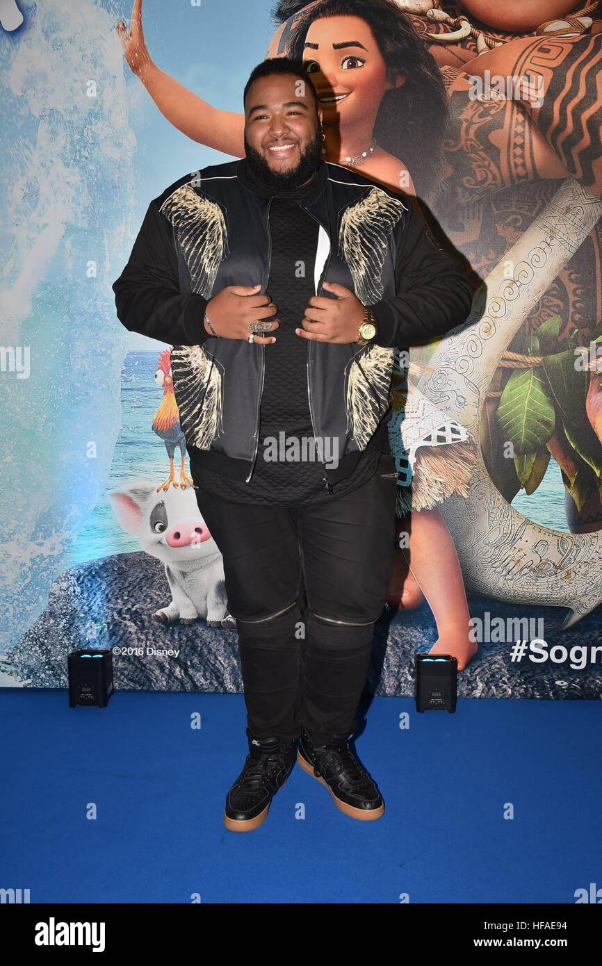 Sergio Sylvestre attending the Italian premiere of Disney's 'Oceania