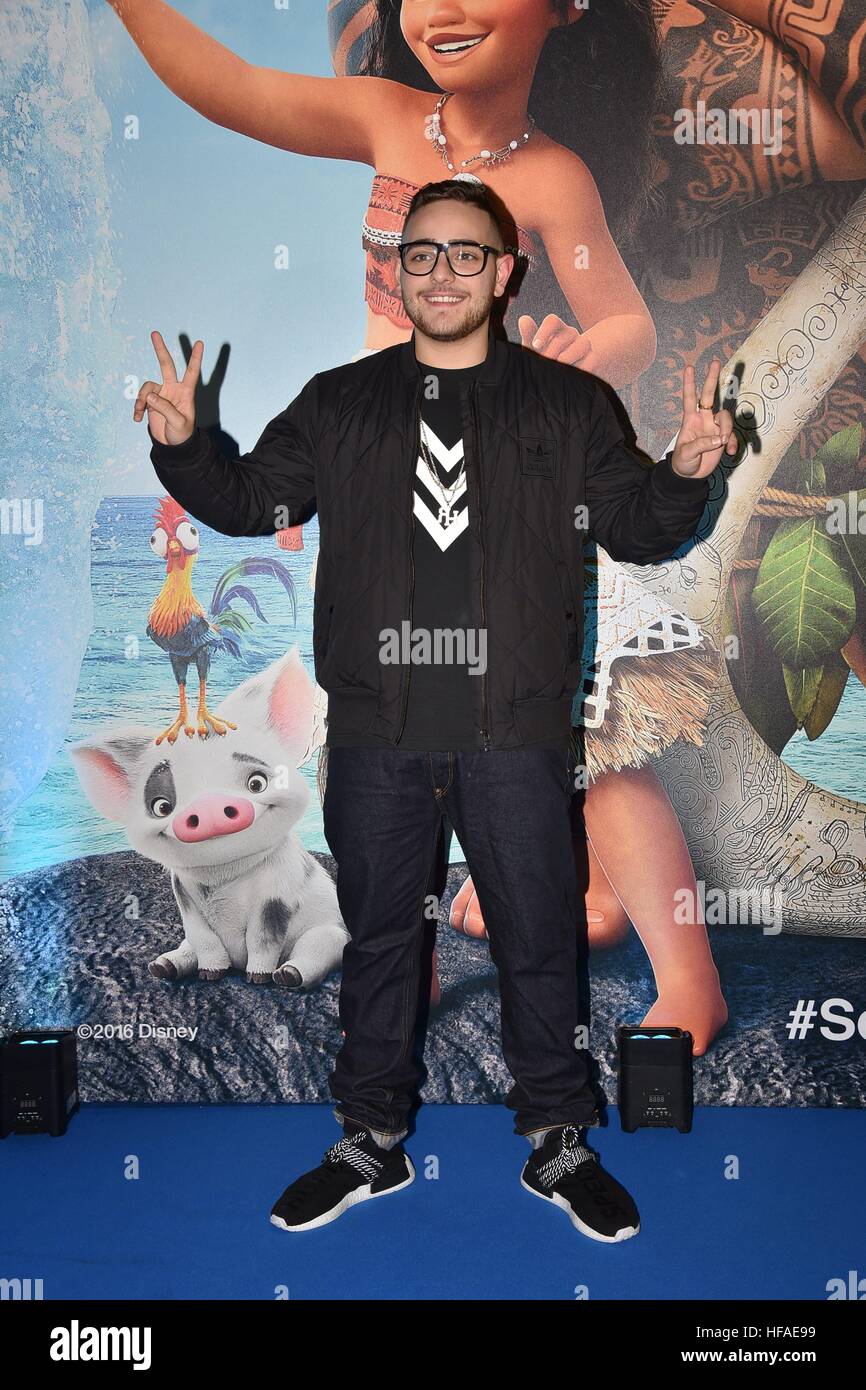Rocco Hunt attending the Italian premiere of Disney's 'Oceania,' at the ...