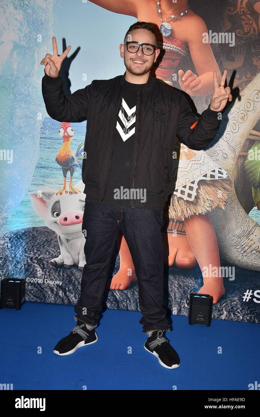 Rocco Hunt attending the Italian premiere of Disney's 'Oceania,' at the ...