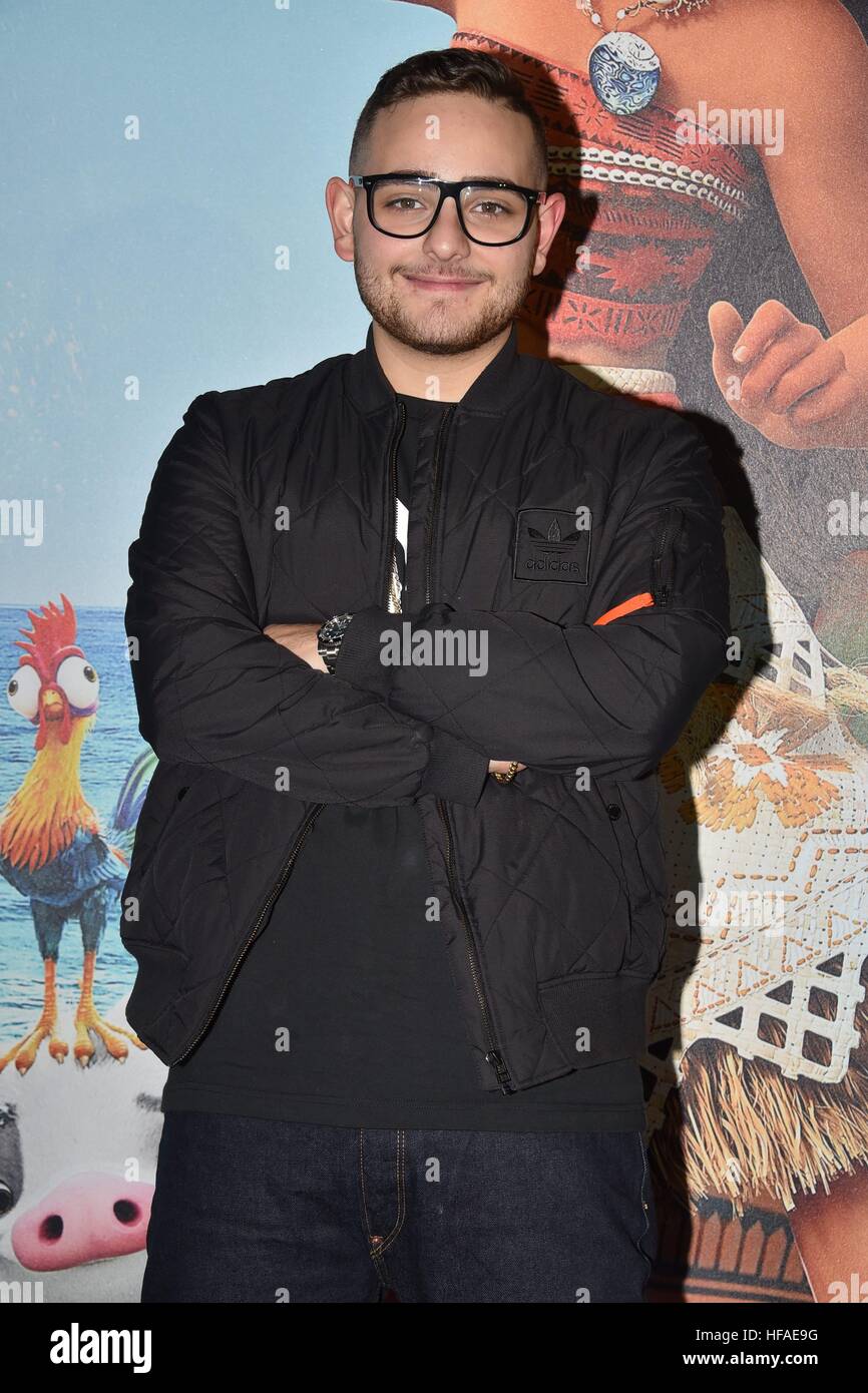 Rocco Hunt attending the Italian premiere of Disney's 'Oceania,' at the ...